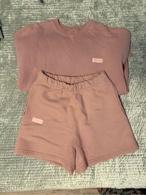SET Active Dusty Pink Sweatshirt and Shorts set